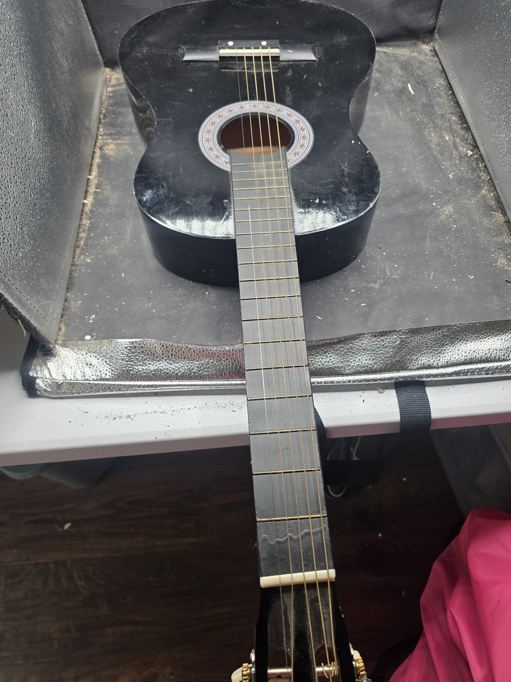 Black Classical Acoustic Guitar - Stylish Beginner Guitar